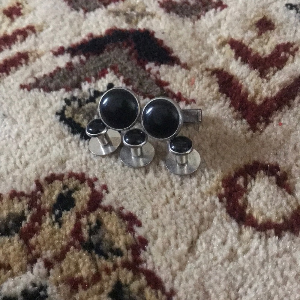 Black Button Cufflinks